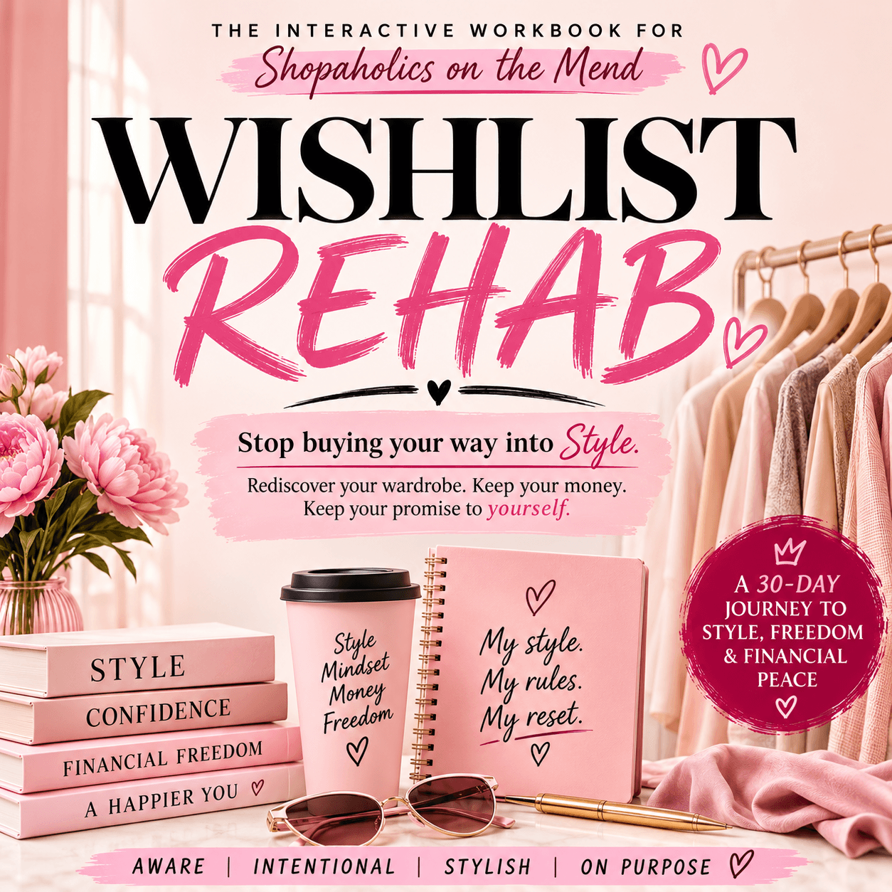 Wishlist Rehab — a 30-day no-buy workbook for shopaholics